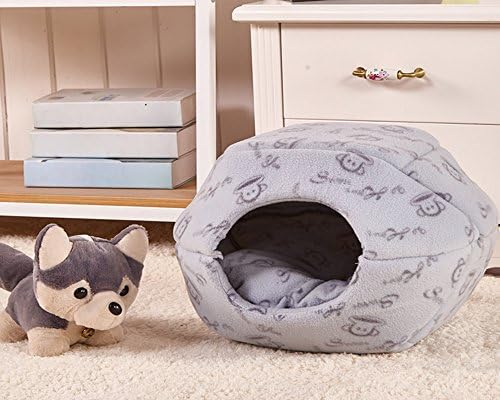 Rainflower Cozy Pet Dog Cat Cave Mongolian Yurt Shaped House Bed with Removable Cushion inside