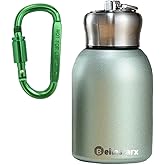 Beilastarx 10oz Mini Vacuum Insulated Water Bottle - Small Stainless Steel Water Bottle Portable Leak-Proof Metal Sports Hot and Cold Water Bottle for Indoor and Outdoor (Turquoise Blue, 10oz)