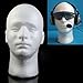 Bluelans Male Styrofoam Wig Head Mannequin Hats Glasses Foam Mannequin (White)