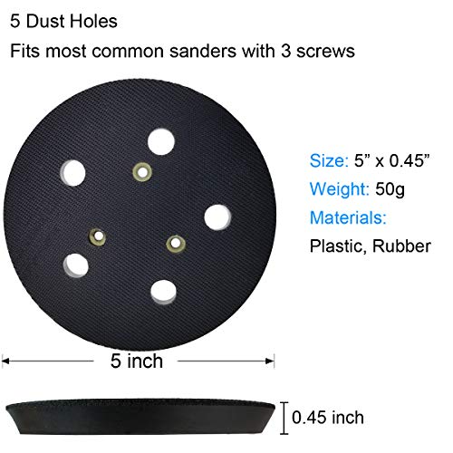 5 Inch Hook and Loop Sander Pad For Porter Cable 333 Random Orbit Sanders Pricepulse