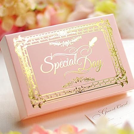 Amazon 芳名帳 パレット 無地カードタイプ カラー ピンク テンプレート付 結婚式 ゲストブック ゲストブック 芳名録 文房具 オフィス用品