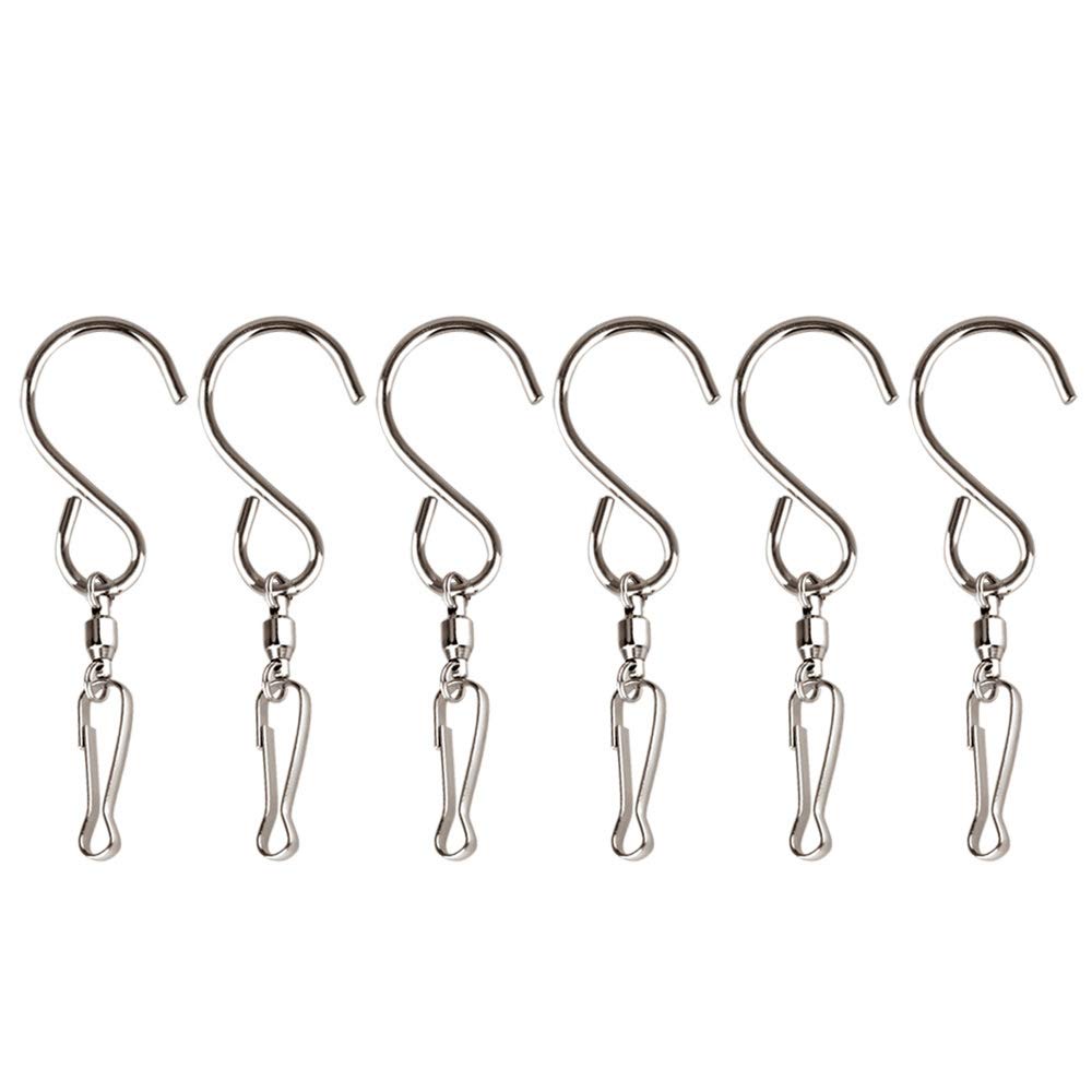 Photo 1 of KUUQA Swivel Hooks Clips for Hanging Wind Spinners Wind Chimes Crystal Twisters Party Supply(6 Pack)