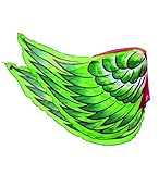 Fanciful Bird Wings, in Green