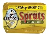 Season Lightly Smoked Sprats in Olive Oil, 3.75 Ounce (Pack of 12)