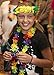 36PCS Luau Hawaiian Headband Party Supplies Decorations - Floral lei Headpieces Tiki Tropical Favors