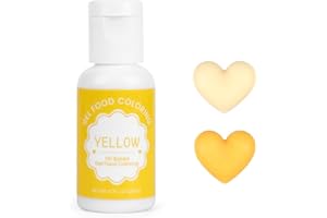 MILOVIN Oil Based Food Coloring for Chocolate, 20ml Edible Yellow Oil Based Food Coloring Gel for Cake Decorating, Sugar, Candy Melts, Baking, Cookies, Icing Frosting, Meringues, Cream- 0.7 Fl. Oz(Yellow)