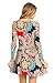 5Thread Women's Casual Print Long Sleeve Front Strappy Tunic Dress Top W/Side Pocket