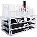 Ikee Design Acrylic Jewelry & Cosmetic Storage Display Boxes, 9.4 x 5.4 x 7.2 inches, 1 1 Top 4 Drawers primary