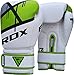 RDX Ego Boxing Gloves Muay Thai Training Professional Maya Hide Leather Sparring Punching Bag Mitts kickboxing Fighting Green 14oz