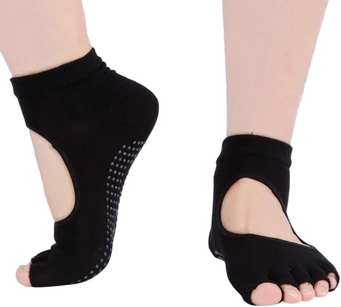 Amazon.com: Calcetines de yoga para mujer con agarre ...