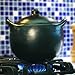 Ancient Cookware, Rounded Chamba Clay Soup Pot, Small, 2.5 Quarts Black