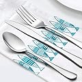60-Piece Silverware Flatware Set for 12, LIANYU Stainless Steel Cutlery Eating Utensils Set, Kitchen Restaurant Party Tableware, Mirror Finished, Dishwasher Safe