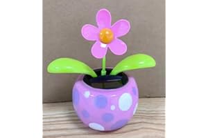 MYUIAO Solar Dancing Flower, Flower Solar Powered Dancing in Colorful Shape Flip Flap Animated Bobblehead Dancer Window Sun Catcher Car Dashboard Decor Solar Power Kits,Learning and Education