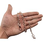 HAHIYO Mini Pochette Purse Chain Strap Thin Wide 6mm for LV Length 15.7 Inches Thick 2mm Rose Gold for Handbag Wallet Clutch Comfortable Flat Metal Strap 1 Pack
