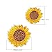Qingxi Charm 20pcs Yellow Sunflower Sewing on/Iron on Embroidered Patches Clothes Dress Hat Pants Shoes Curtain Sewing Decorating DIY Craft Embarrassment Applique Patches (Yellow Sunflower 20pcs)