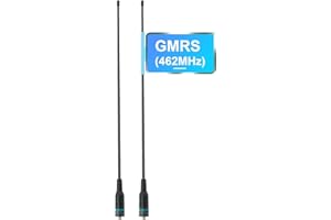 TIDRADIO TD-771 GMRS Radio Flexible Whip Antenna (2 Pack, 462-467MHz, 15.15 inch) for BAOFENG Radio GM21, TD-H8, TD-H3 Plus, UV-5G Plus Mini, GM-15 Pro, UV-9G GMRS Walkie Talkie, SMA-Female
