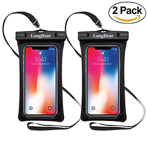 Universal Floating Waterproof Case,Cell Phone Pouch Dry Bag up to 6.3inch (Black 2Pack) - Thumbnail 7