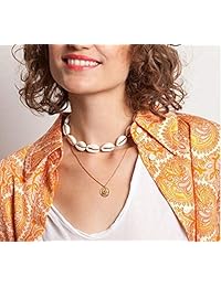 SXNK7 - Gargantilla de concha natural para mujer y niña, perlas hechas a mano Hawaii Wakiki, NA