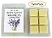 Lavender Fields DOUBLE SCENTED SOY WAX MELTS - WAX TARTS (Twin Pack-6.5oz). The Well-Rounded Combination of Fresh Lavender and a Hint of Vanilla bean.
