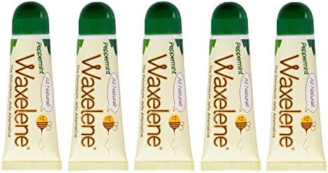 Waxelene Petroleum Jelly Alternative Peppermint Lip Tube, 5-Count