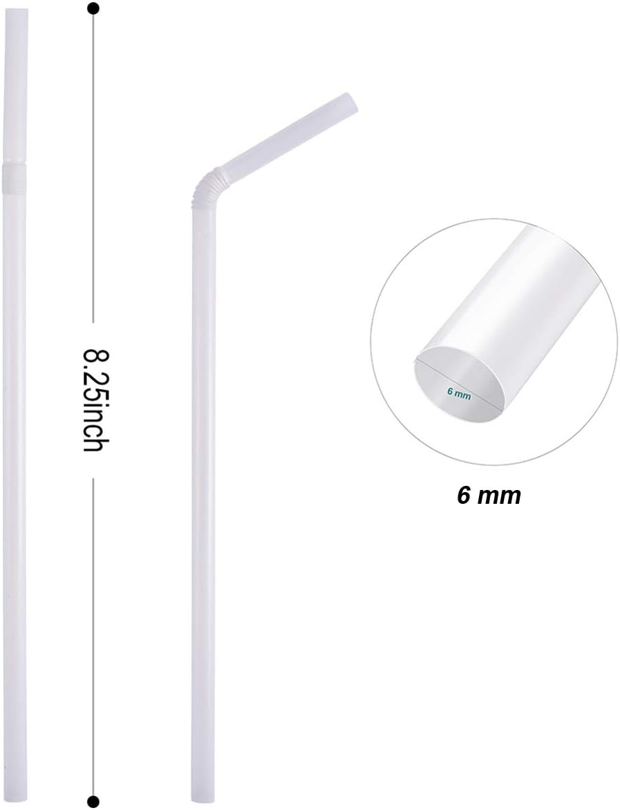 200-Pack 100% Plant-Based Compostable Straws - Plasticless Biodegradable Flexible Drinking Straws - A Fantastic Eco Friendly Alternative to Plastic Straws: Kitchen & Dining