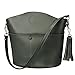 S-ZONE Women Small Cow Split Genuine Leather Crossbody Bucket Bag Shoulder Purse Handbag