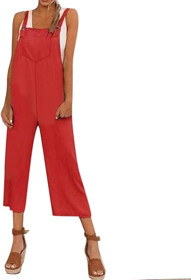 red dungarees womens