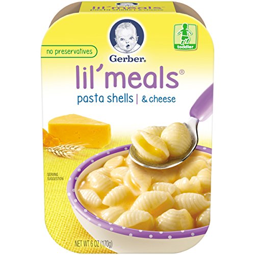 Gerber Graduates Lil' Meals, Pasta Shells with Cheese, 6 Ounce (Pack of 6)