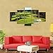 VIIVEI Green Grass Golf Course Field Wall Art Canvas Prints Art Home Decor for Living Room Modern Pictures Pictures 5 Panel Large HD Printed Painting Framed Ready to Hang