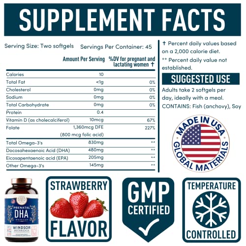 Prenatal DHA with Folic Acid Fetal Development and Pregnancy Support