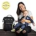 Dilline PREMIUM Diaper Bag Multi-Function Waterproof Travel Backpack for Girl & Boy, Maternity Nappy Organizer with Changing Pad & Insulated Pockets, Large Capacity, Durable and Stylish (Black)