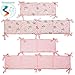 Brandream Unicorn Crib Bedding with Bumpers Blush Pink Baby Bedding Girls Nursery, 100% Soft Cotton, 11 pieces