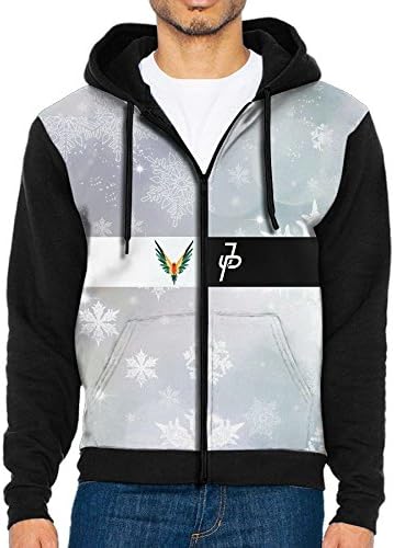 Men's JP And LP Logan Paul Jack Long Sleeve Full Zip Up Hoodie Sweatshirt Casual Active Hooded Jackets - With 2 Pockets Black
