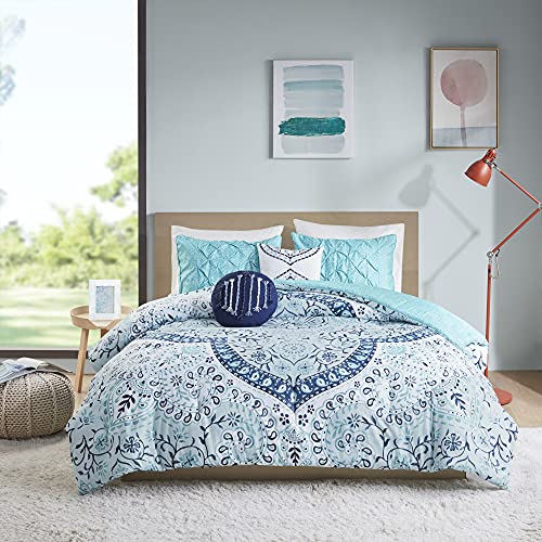 Intelligent Design Comforter Set Traditional Boho Medallion Reverse to