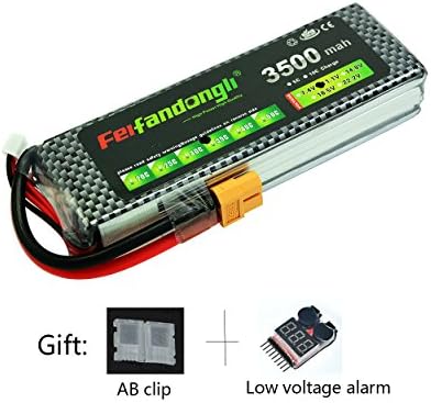 Feifandongli 11.1V 3S 3500mah 35C Rc Lipo Battery Pack XT60 Plug Connector For RC DJI F450 RC Airplane RC Helicopter RC Car RC Truck RC Boat Remote Control Drone FPV and Hobby DIY Parts