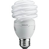 Philips LED 433557 Energy Saver Compact Fluorescent T2 Twister (A21 Replacement) Household Light Bulb: 6500-Kelvin, 23-Watt (100-Watt Equivalent), E26 Medium Screw Base, Daylight Deluxe, 4-Pack