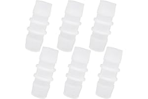 BUSY-CORNER Plastic Hose Barb Fitting, 3/4" x 3/4" Pipe Connectors, Barbed Splicer Mender Joint Adapter Union Fitting, 6 Pcs