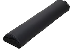 FORPRO PROFESSIONAL COLLECTION ForPro Premium Half-Round Bolster Pillow for Massage and Yoga, Oil and Stain-Resistant, 6”W x 3" H x 26”L, Black