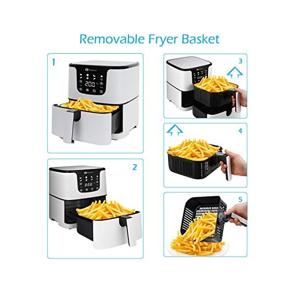 PureMate-Air-Fryer-with-Digital-Display-Recipes-Book-XL-55L-Healthy-Oil-Free-1700W-Air-Fryer-with-7-Preset-LED-One-Touch-Screen-Timer-Adjustable-Temperature-Control-for-Low-Fat-Cooking PureMate Air Fryer with Digital Display & Recipes Book, XXL 5.5L Healthy Oil Free 1700W Air Fryer with 7 Preset, LED One…
