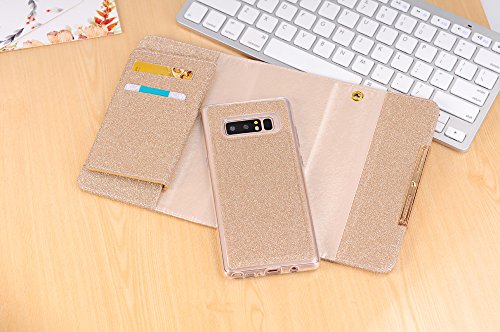 Galaxy Note 8 Flip Case,TechCode Flip Lady Multi Envelope Package Handbag Wallet Case with Cards Slots Card Holder Case for Samsung Galaxy Note 8 6.3 Inch - Thumbnail 2