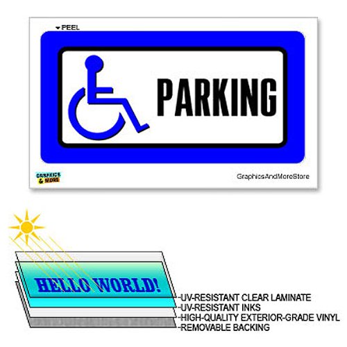 Disabled Handicapped Parking 12 in x 6 in Laminated