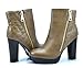 DREAM PAIRS BASEL/FREE Women's Fashion Sexy Fur Interior Chunky High Heel Platform Ankle Booties