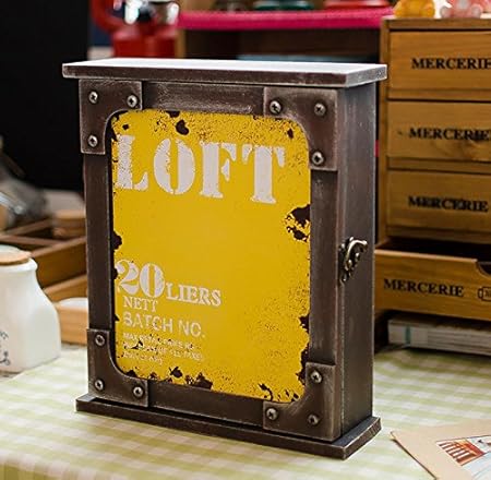 Vintage/diseño retro caja para llaves soporte de pared para colgar