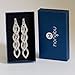 CHRAN Sparkling Rhinestone Long Drops Link Dangle Earrings Women Bridal Jewelry size 4.37