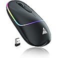 SOLAKAKA 2.4GHz Wireless Mouse, Adjustable 1600 DPI,Rechargeable Wireless Computer Mouse for PC Mac Laptop, Desktop