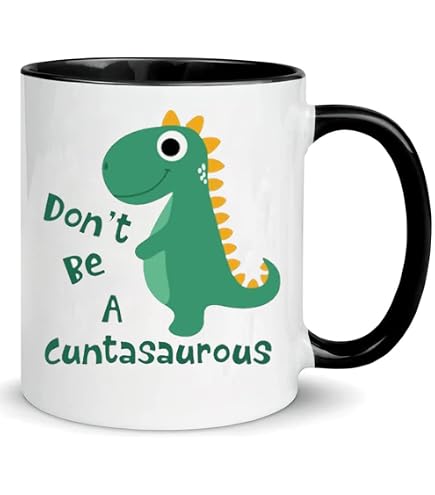 YouNique Designs Offensive Coffee Mug - 11oz Swear Word Mug, Dishwasher Safe, Permanent Print (White)