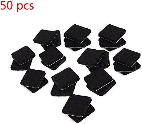 ChooseU Furniture protection pad 50 pieces 25mm Thickness prevention oundproofing Household furniture Felt cushion pad Self-adhesive protection Black Two long-lasting models are available (square)