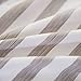 ZHIMIAN Reversible 3 Piece Striped Print Duvet Cover Set with Zipper Closure(1 Duvet Cover + 2 Pillow Shams),Ultra Soft(king Gray)