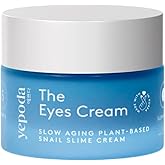Yepoda The Eyes Cream, Hydrating Eye Cream With Plant-Based Snail Slime Alternative, Reduces the Look of Puffiness & Deeply Hydrates the Skin, Vegan Korean Eye Cream for All Skin Types, (0.50 FL. OZ.)