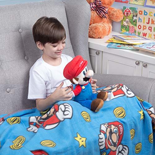 Franco Kids Bedding Soft Plush Throw and Hugger Pillow Set, 40" x 50